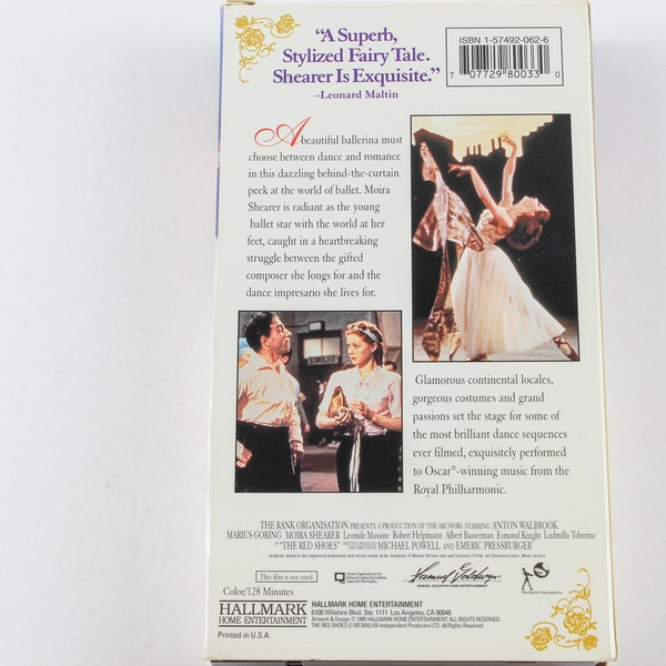 The Red Shoes VHS 1995 Hallmark Ballet Dance Romance Pre-owned Untested