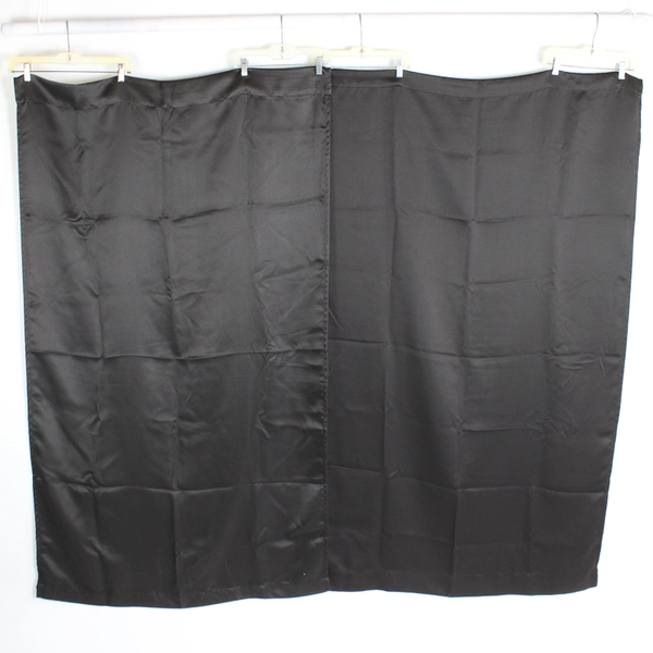 Set of 2 Eclipse Room Darkening Curtain Panels Black 37"x 63" Rod Pocket