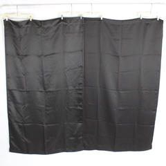 Set of 2 Eclipse Room Darkening Curtain Panels Black 37"x 63" Rod Pocket