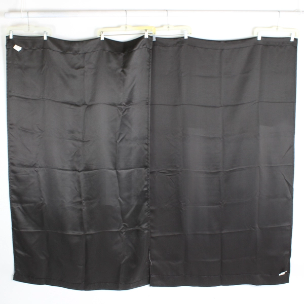 Set of 2 Eclipse Room Darkening Curtain Panels Black 37"x 63" Rod Pocket