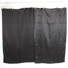 Set of 2 Eclipse Room Darkening Curtain Panels Black 37"x 63" Rod Pocket FLAWED