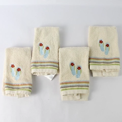Saturday Knight Ltd Hand Towels Flip Flop Embroidery Set of 4