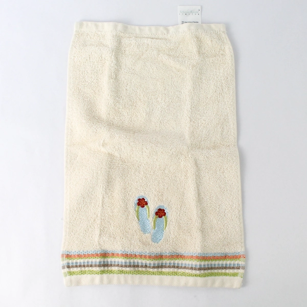 Saturday Knight Ltd Hand Towels Flip Flop Embroidery Set of 4
