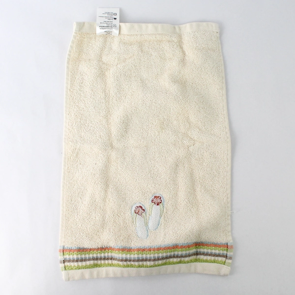 Saturday Knight Ltd Hand Towels Flip Flop Embroidery Set of 4