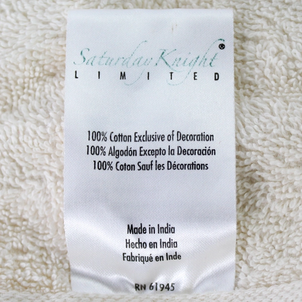 Saturday Knight Ltd Hand Towels Flip Flop Embroidery Set of 4