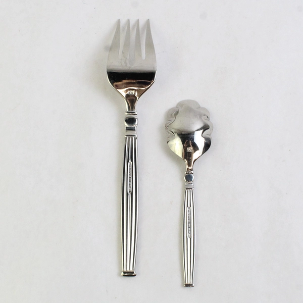 Lot of 2 Wedgwood Colosseum Serving Utensils Fork Sugar Spoon Stainless