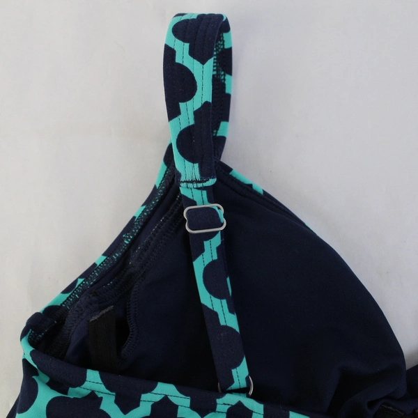 Lands' End Navy and Turquoise Tankini Top Women's Size 4