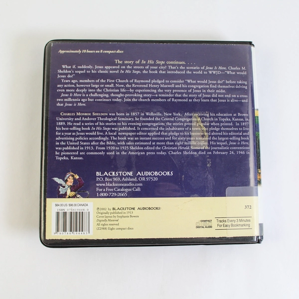 Jesus Is Here Audiobook by Charles M. Sheldon 2002 Blackstone 8 CDs Good