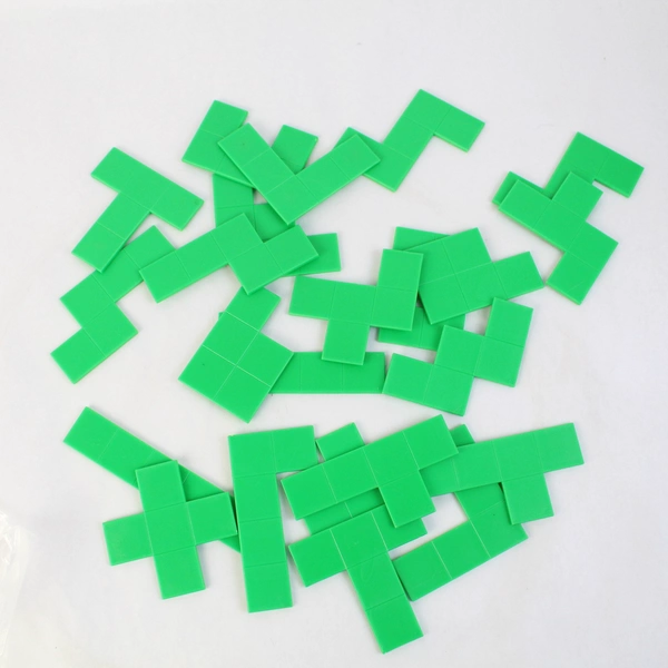 3 lb Lot of Plastic Geometric Tile Toys in Multiple Colors