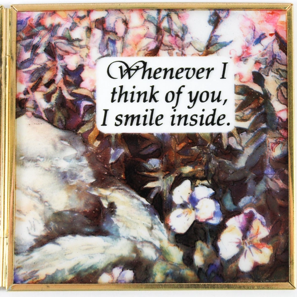 Hinged Cat Tabletop Stained Glass Suncatcher Whenever I Think Of You