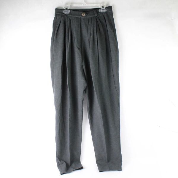 Vintage Avant Premiere Black 100% Wool Pleated Women's Size 8 Dress Pants
