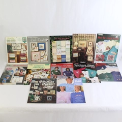 Lot of 12 Vintage 80s 90s & 2000s Cross Stitch Pattern Leaflets