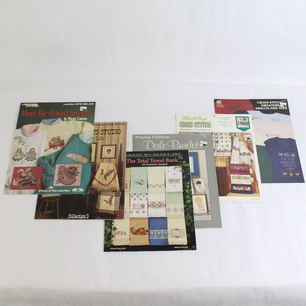 Lot of 12 Vintage 80s 90s & 2000s Cross Stitch Pattern Leaflets