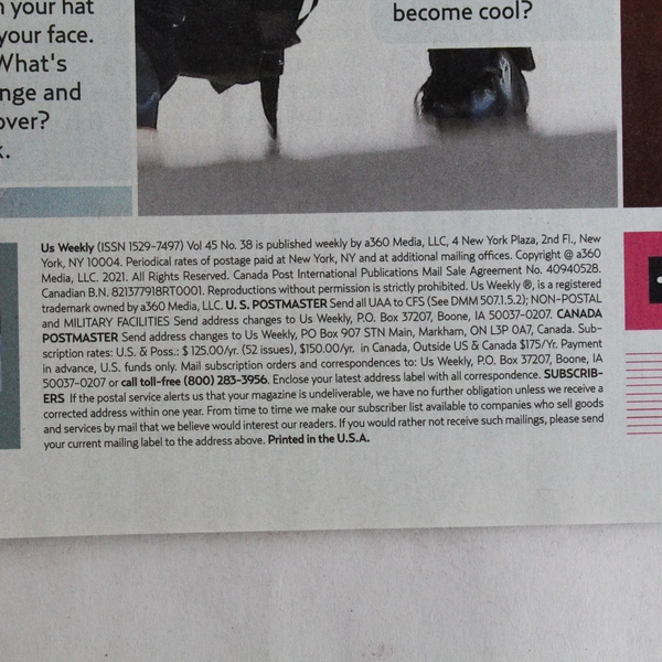 US Weekly Magazine Sept 2021 Blake Shelton Gwen Stefani Pre-owned