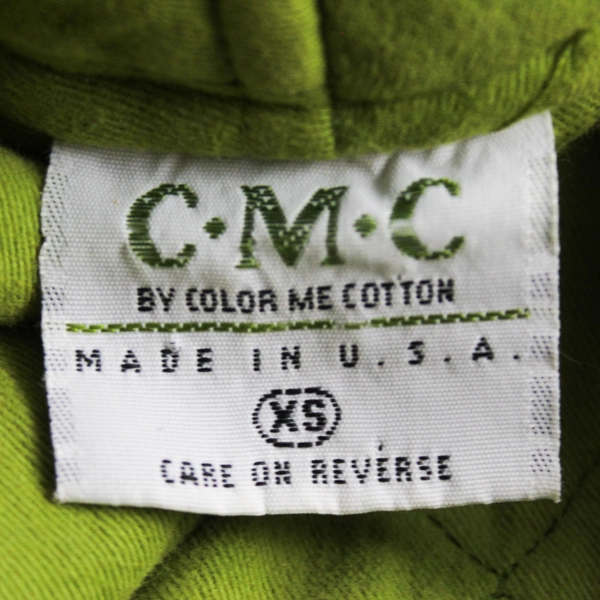 Color Me Cotton CMC Coat Lime Green 100% Cotton Women's Size XS