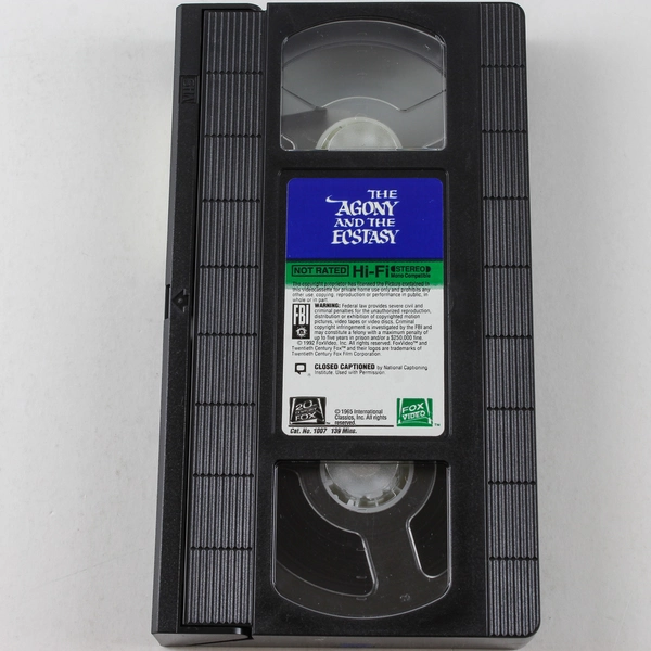The Agony and the Ecstasy VHS 1992 Charlton Heston Rex Harrison Fox Video