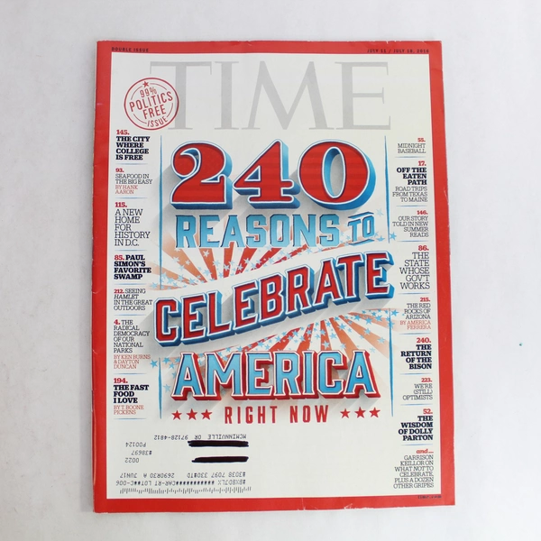 Time Magazine July 2016 Double Issue Vol 188 - Celebrate America