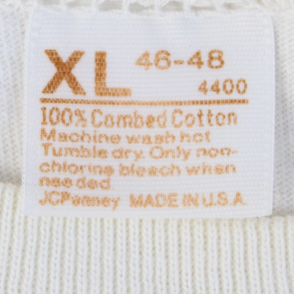 JCPenny White Printed Watercolor Bird Cotton T-shirt Women's Size XL