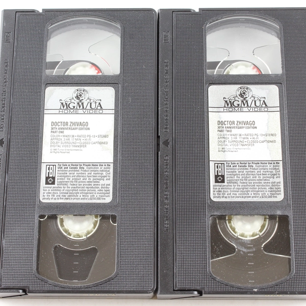 Doctor Zhivago 1995 30th Anniversary VHS Tape Set MGM UA - Pre-Owned