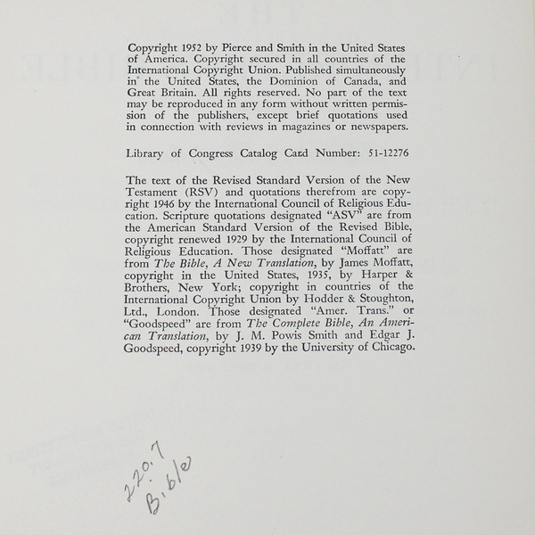 The Interpreter's Bible Volume VIII 1952 Hardcover Ex-Library Book