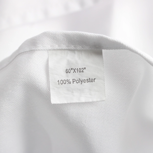 Unbranded Rectangular 60 x 102" Tablecloth White Polyester Fabric FLAWED