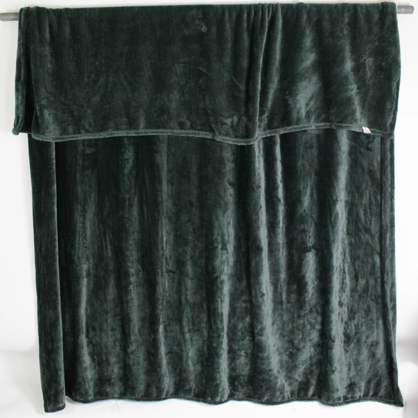 Threshold Green Plush King Size Throw Blanket 90" x 110"