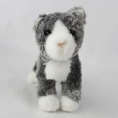 Douglas Gray & White Cat Plush Stuffed Animal 6" - Good Pre-Owned Condition