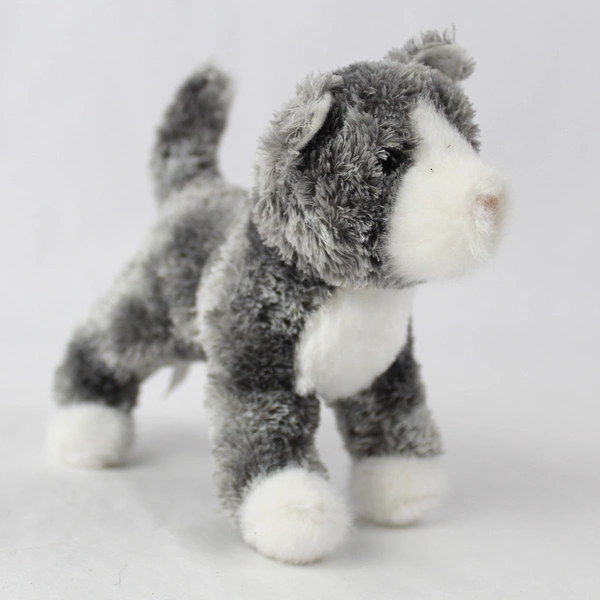 Douglas Gray & White Cat Plush Stuffed Animal 6" - Good Pre-Owned Condition
