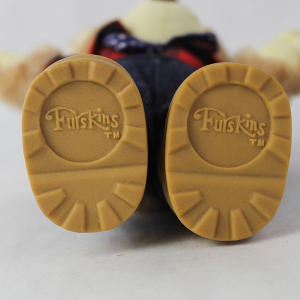 Vintage 1986 Furskins Bear Stuffed Animal 7" Cuddly Figure - Good Condition