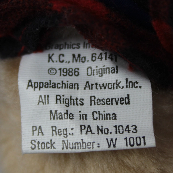 Vintage 1986 Furskins Bear Stuffed Animal 7" Cuddly Figure - Good Condition