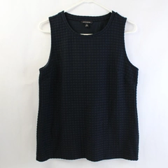 Banana Republic Women's Blouse Tank Top Navy Gingham Size Medium