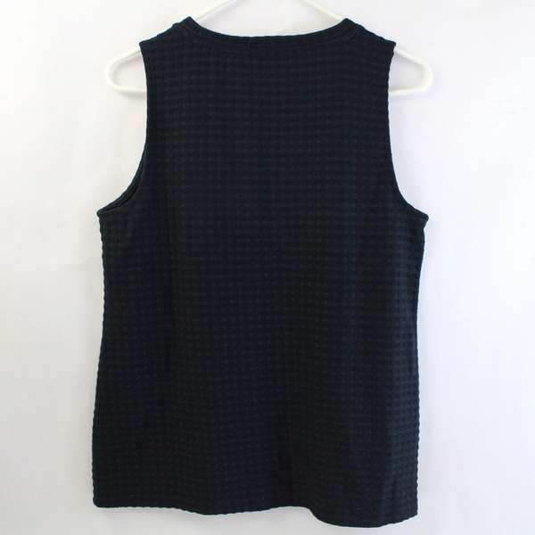 Banana Republic Women's Blouse Tank Top Navy Gingham Size Medium