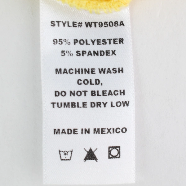 Doublju Women's Yellow Stretchy Ribbed Ruffled Sleeve Top, Size M, Pre-owned