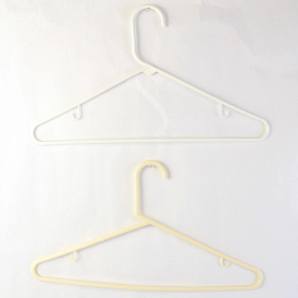 Lot of 10 Opaque White Plastic Tops or Bottoms Clothes Hangers