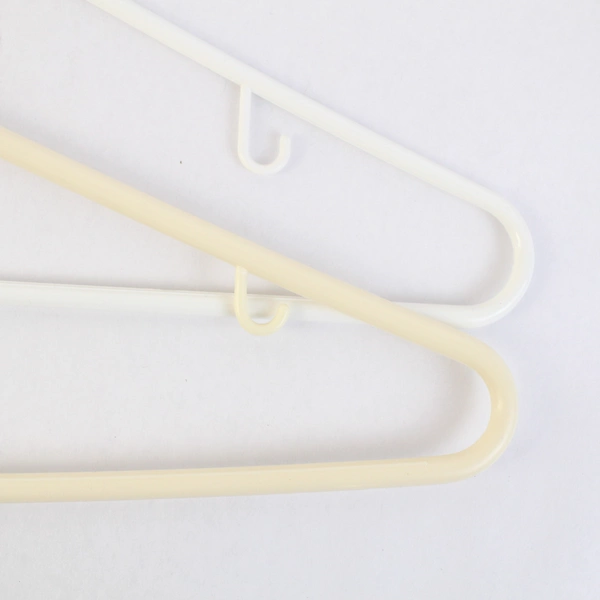 Lot of 10 Opaque White Plastic Tops or Bottoms Clothes Hangers