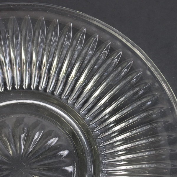 Lot of 2 Bread & Butter Glass Plates 7" KIG Starburst Gibson Royal Crest