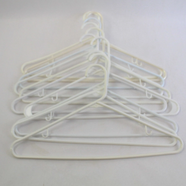 Lot of 10 Opaque White Plastic Tops or Pants Clothes Hangers