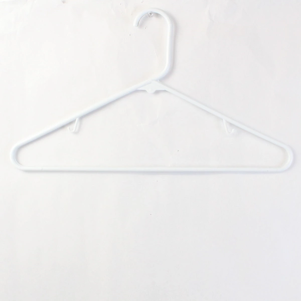 Lot of 10 Opaque White Plastic Tops or Pants Clothes Hangers