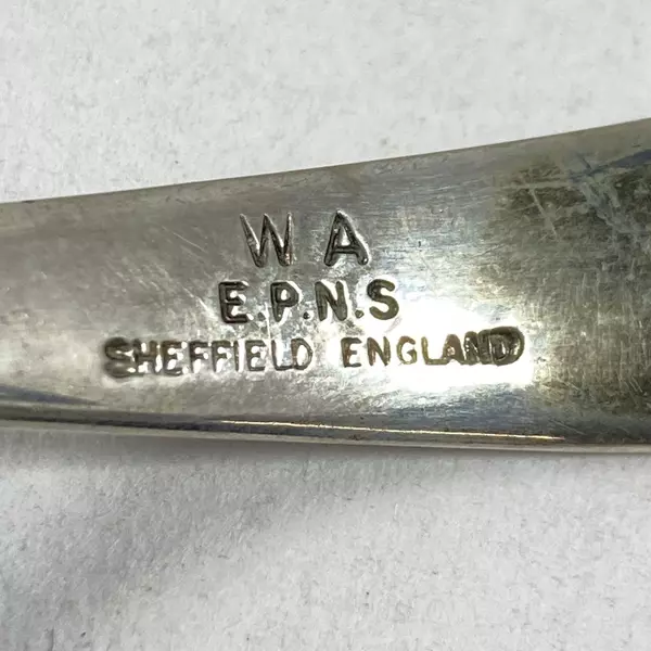 Vintage W.A. EPNS Baby Spoon Sheffield England Shell Pattern 4.75" Long