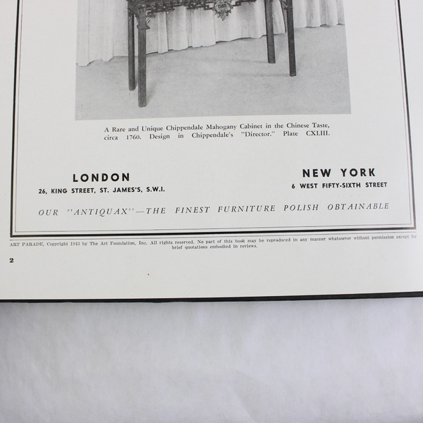 Art Parade 40th Anniversary Yearbook H G Dwight Alfred M Frankfurter 1943 HC