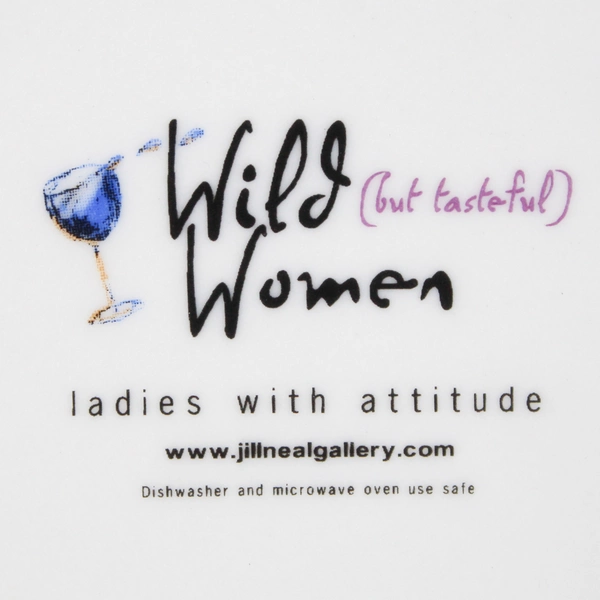 Hand Painted Wild Women Wine Fairy Plate 7.5"