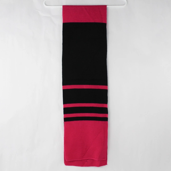 T-Mobile Tuesdays Black & Pink Striped Knit Scarf 62" - Good Pre-Owned