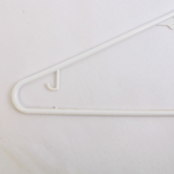 Lot of 10 Opaque White Plastic Shirts or Pants Clothes Hangers