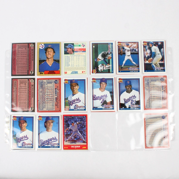 Lot of Vintage 24 1980s & 90s Baseball Texas Rangers