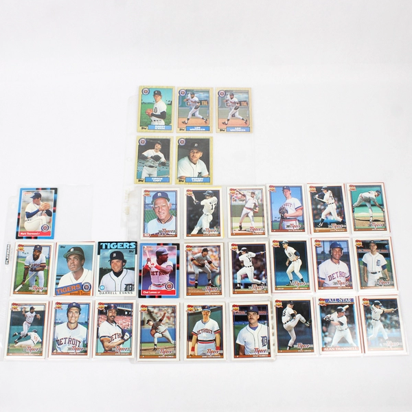 Lot of Vintage 44 1980s & 90s Baseball Detroit Tigers
