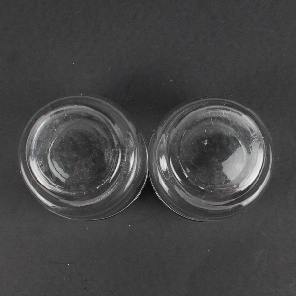 Set of 2 Flat Bottom Crystal Wine Glasses Etched Monograms S And G