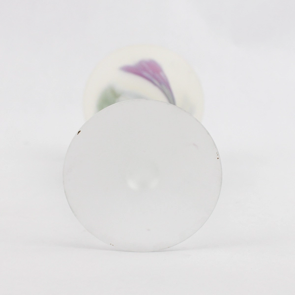 Frosted Art Glass Wine Glass Art Deco Design 7.75 inch