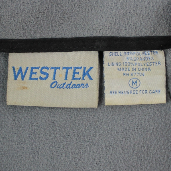 West Tek Outdoors Women's Black Full Zip Jacket Size M - Activewear