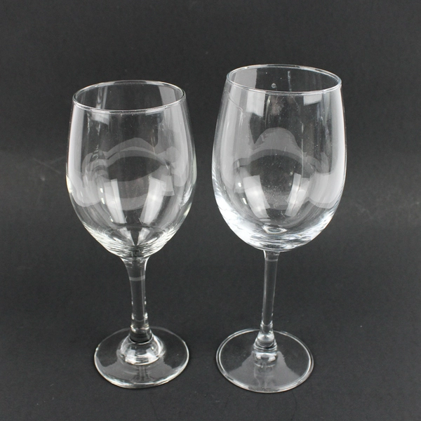 Lot of 3 Mismatched Clear Crystal Long Stemmed Wine Glasses