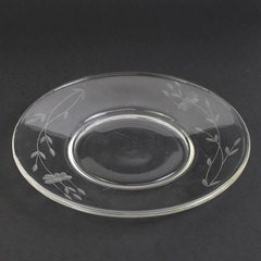 Vintage Princess House Heritage Bread & Butter Plate Clear Round Etched 6 1/8"